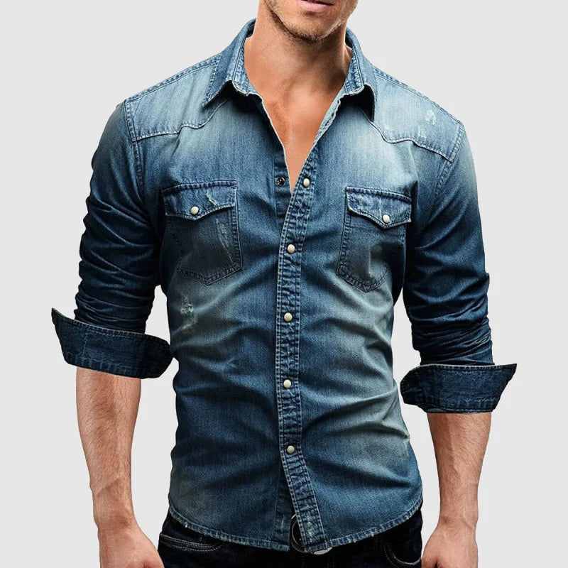 Mason - Men’s Washed Denim Button Shirt