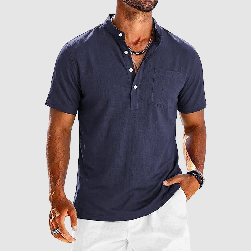 Maverick - Men’s Henley Shirt with Chest Pocket