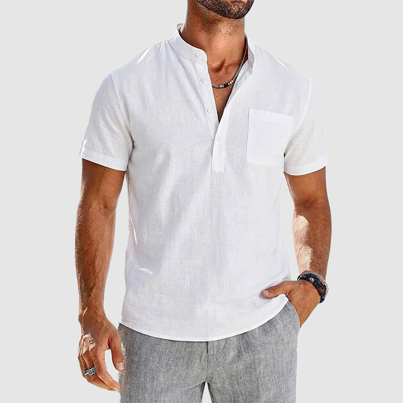 Maverick - Men’s Henley Shirt with Chest Pocket
