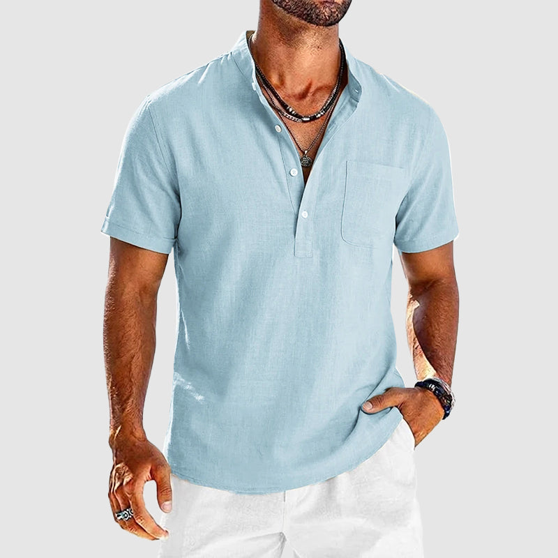 Maverick - Men’s Henley Shirt with Chest Pocket