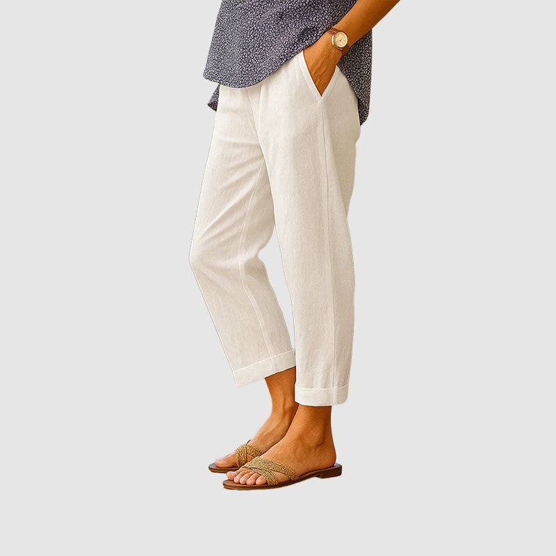 Megan - Women’s Versatile Wide-Leg Linen Pants