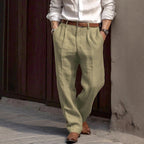 Michael - Men’s Classic Pleated Linen Slacks