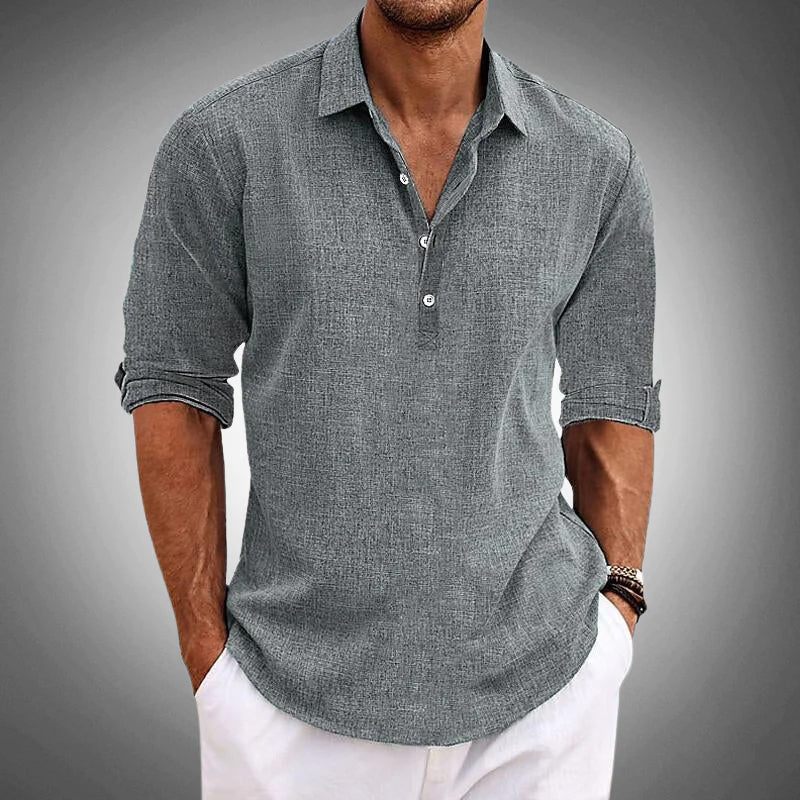 Michael - Men’s Casual Button Henley Shirt
