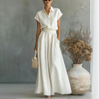 Monica - Women’s Linen Look Shirt & Pants Set