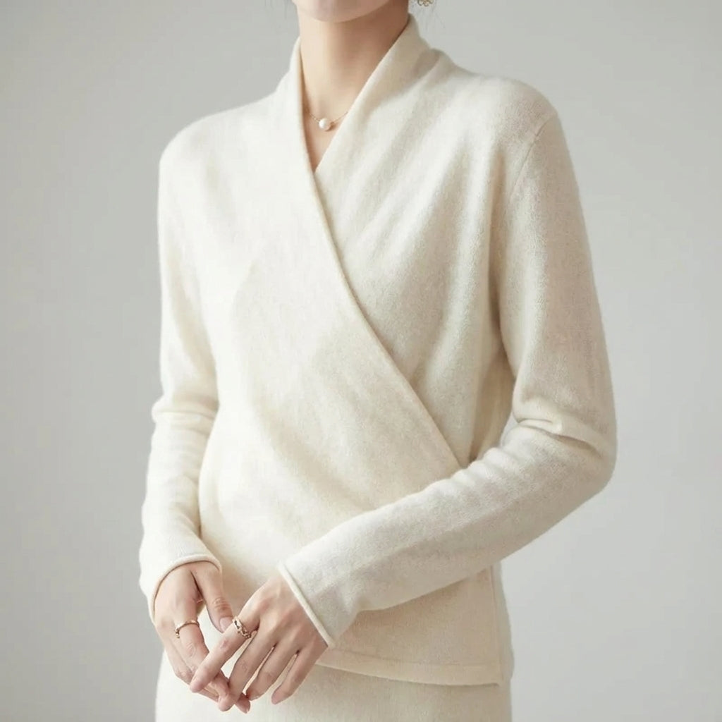 Norah - Women's Cashmere Wool Wrap Sweater