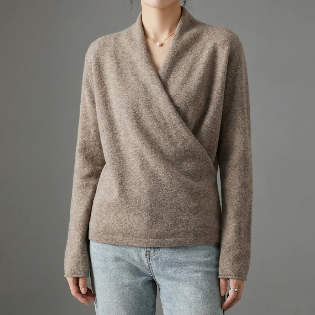 Norah - Women's Cashmere Wool Wrap Sweater