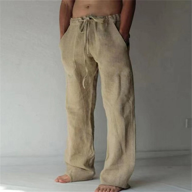 Norman - Men’s Loose Fit Drawstring Linen Pants
