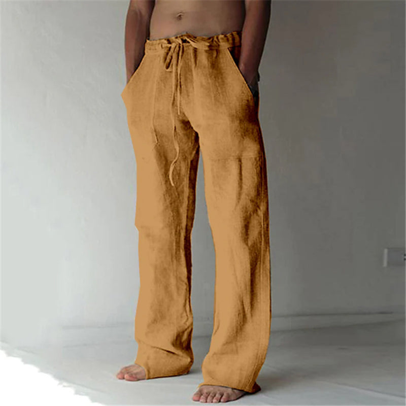 Norman - Men’s Loose Fit Drawstring Linen Pants