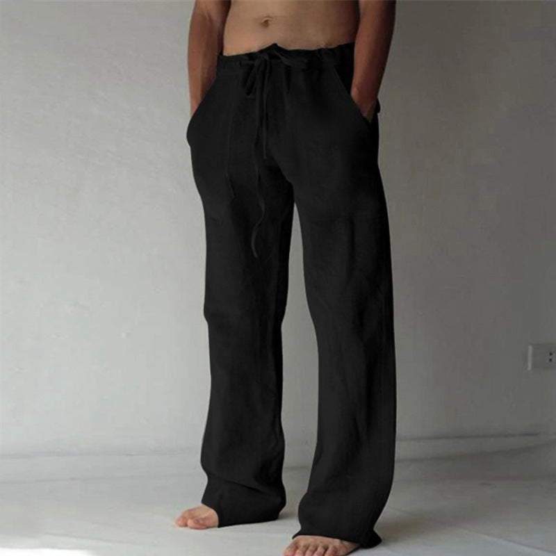 Norman - Men’s Loose Fit Drawstring Linen Pants