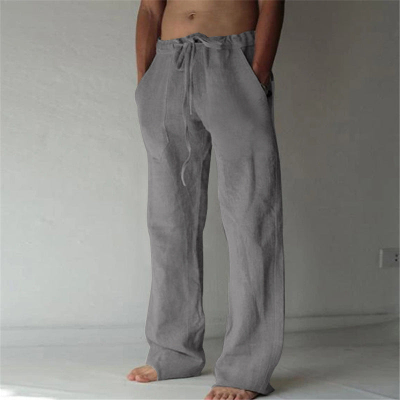 Norman - Men’s Loose Fit Drawstring Linen Pants
