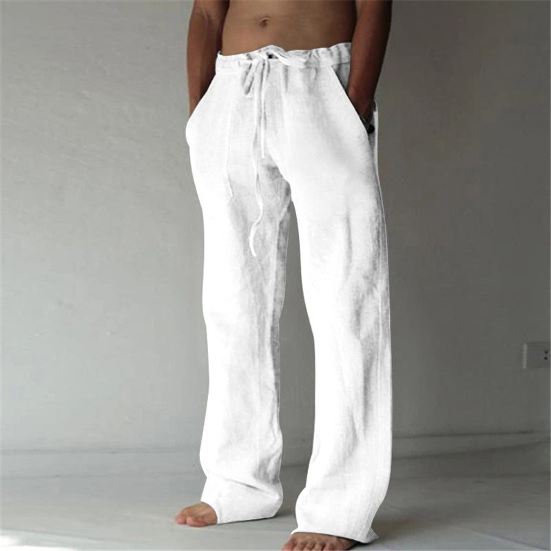 Norman - Men’s Loose Fit Drawstring Linen Pants