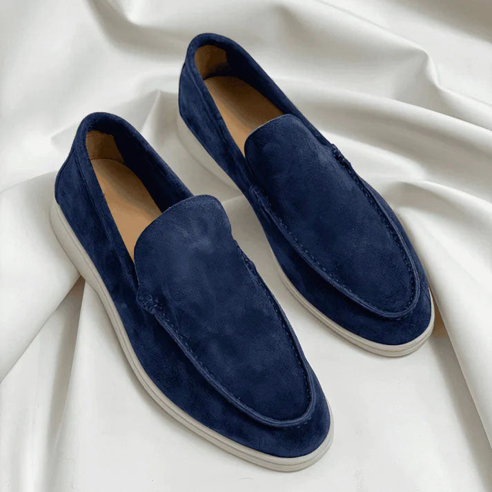 Oliver - Men’s Suede Slip On Minimal Classic Loafers