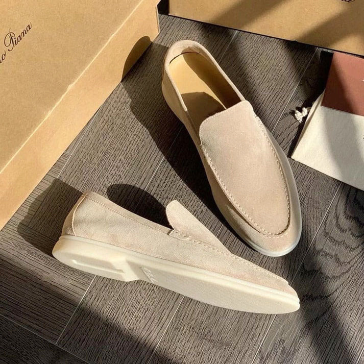 Oliver - Men’s Suede Slip On Minimal Classic Loafers