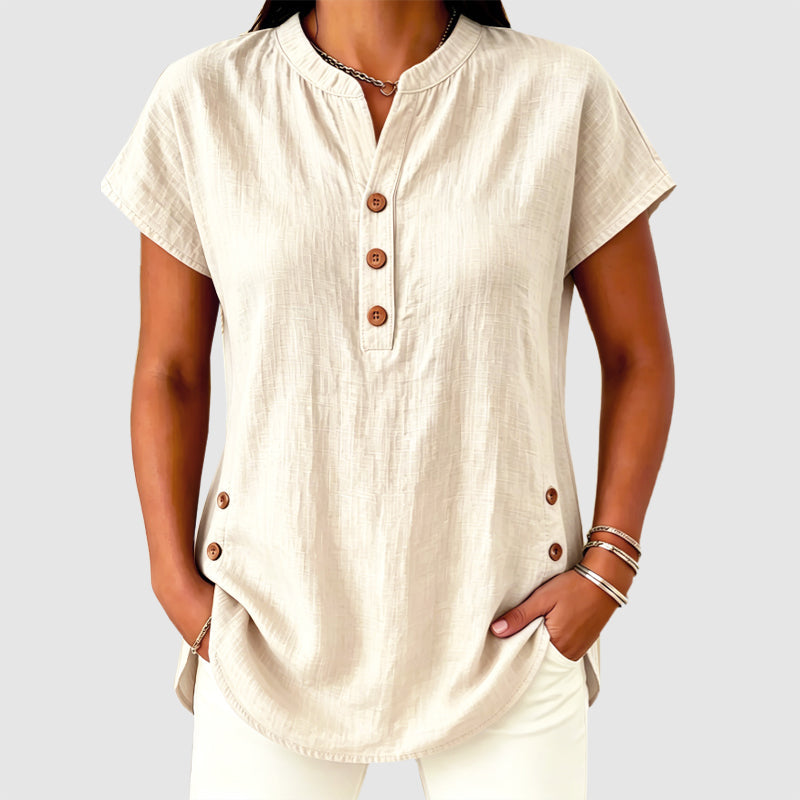 Ophelia - Women’s Lightweight Short Sleeve Blouse