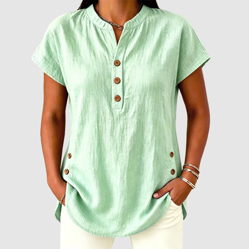 Ophelia - Women’s Lightweight Short Sleeve Blouse