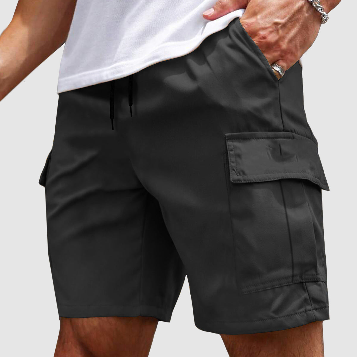 Owen - Men’s Casual Elastic Waist Cargo Shorts