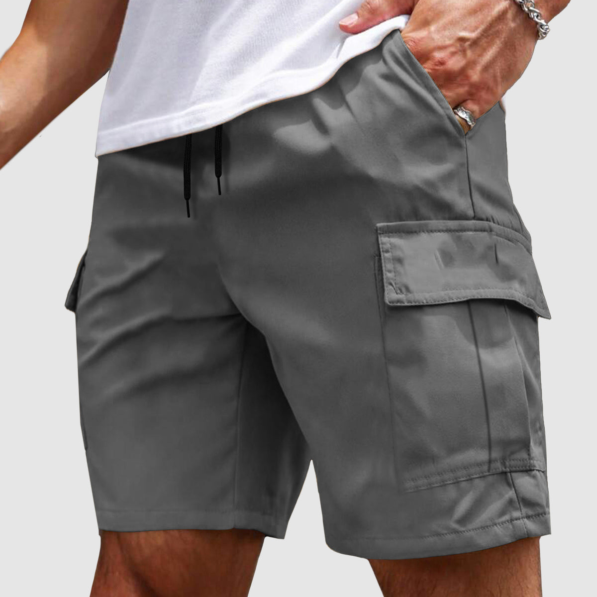 Owen - Men’s Casual Elastic Waist Cargo Shorts