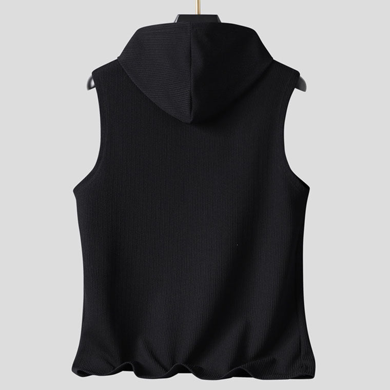Paul - Men’s Sleeveless Ribbed Hoodie Tank Top
