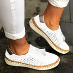 Pearl - Women’s Perforated Slip-On Platform Sneakers