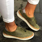 Pearl - Women’s Perforated Slip-On Platform Sneakers