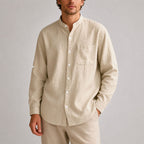 Preston - Men’s Long Sleeve Stand-Up Collar Shirt