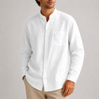 Preston - Men’s Long Sleeve Stand-Up Collar Shirt