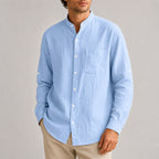 Preston - Men’s Long Sleeve Stand-Up Collar Shirt
