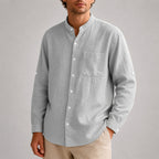 Preston - Men’s Long Sleeve Stand-Up Collar Shirt