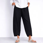Rachel - Women’s Casual Wide-Leg Cropped Trousers