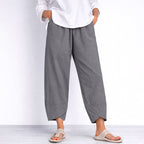 Rachel - Women’s Casual Wide-Leg Cropped Trousers