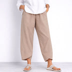 Rachel - Women’s Casual Wide-Leg Cropped Trousers