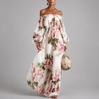 Raelynn - Women’s Off-Shoulder Floral Maxi Dress