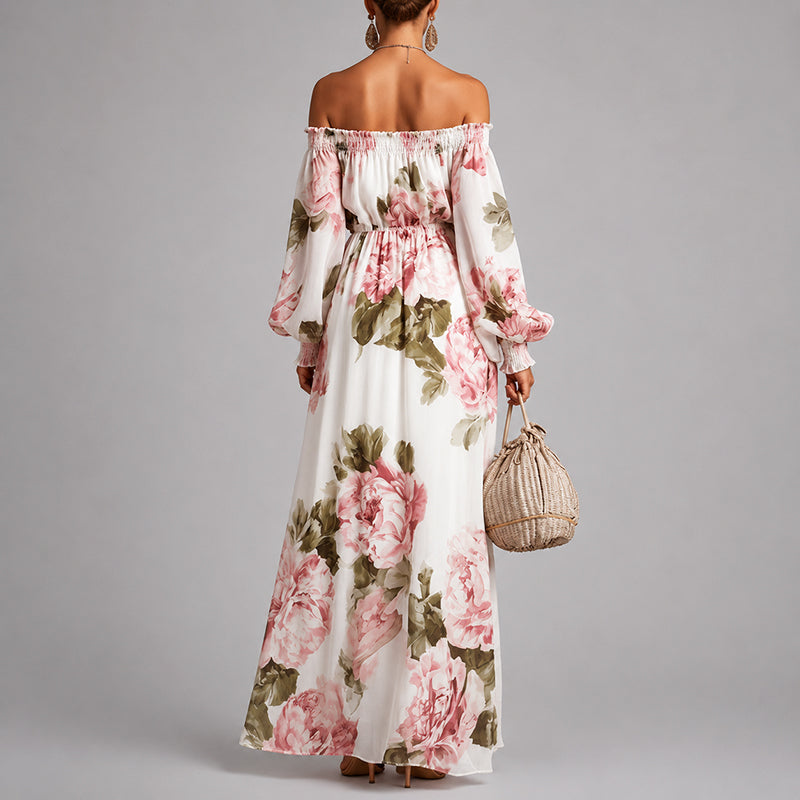 Raelynn - Women’s Off-Shoulder Floral Maxi Dress