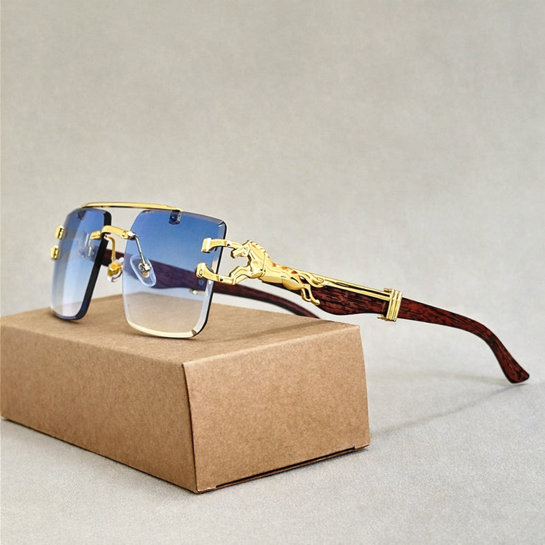 Rayluxe - Retro Rectangle Sunglasses