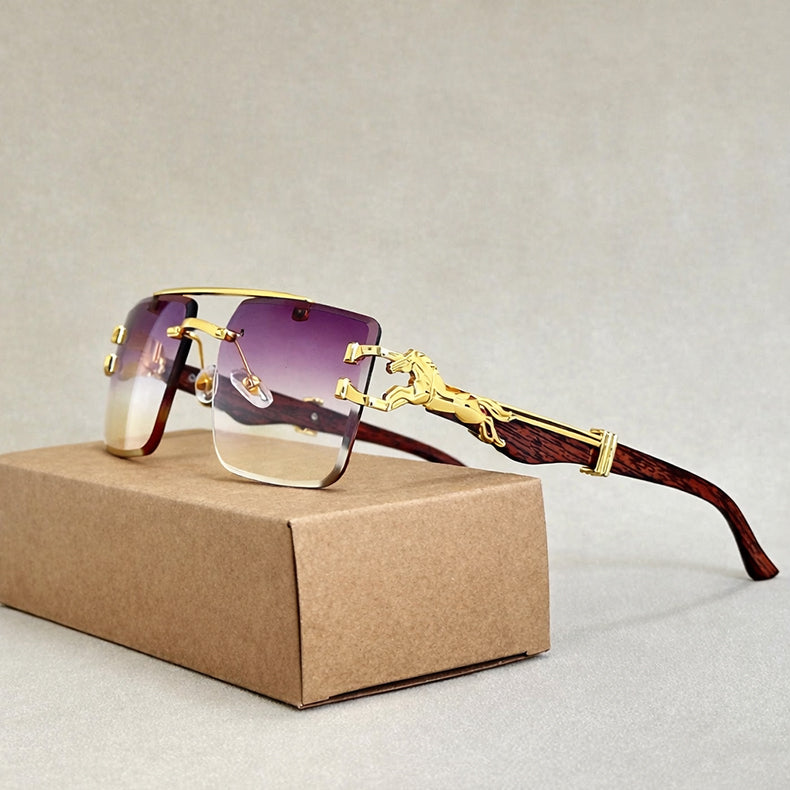 Rayluxe - Retro Rectangle Sunglasses