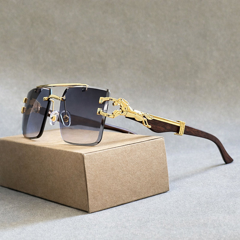 Rayluxe - Retro Rectangle Sunglasses