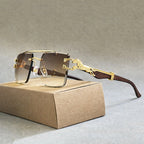 Rayluxe - Retro Rectangle Sunglasses
