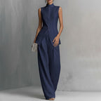 Rebecca - Women’s Linen-Look Two-Piece Set