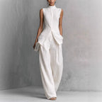Rebecca - Women’s Linen-Look Two-Piece Set