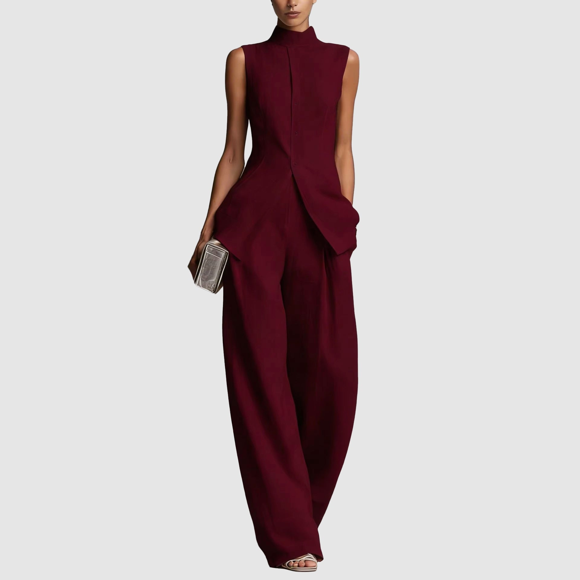 Reese - Women’s Linen-Look Tailored Co-Ord Set