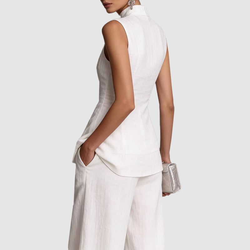 Reese - Women’s Linen-Look Tailored Co-Ord Set