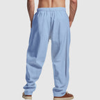 Riley - Men's Casual Linen Drawstring Trousers