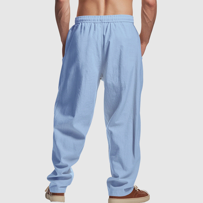 Riley - Men's Casual Linen Drawstring Trousers