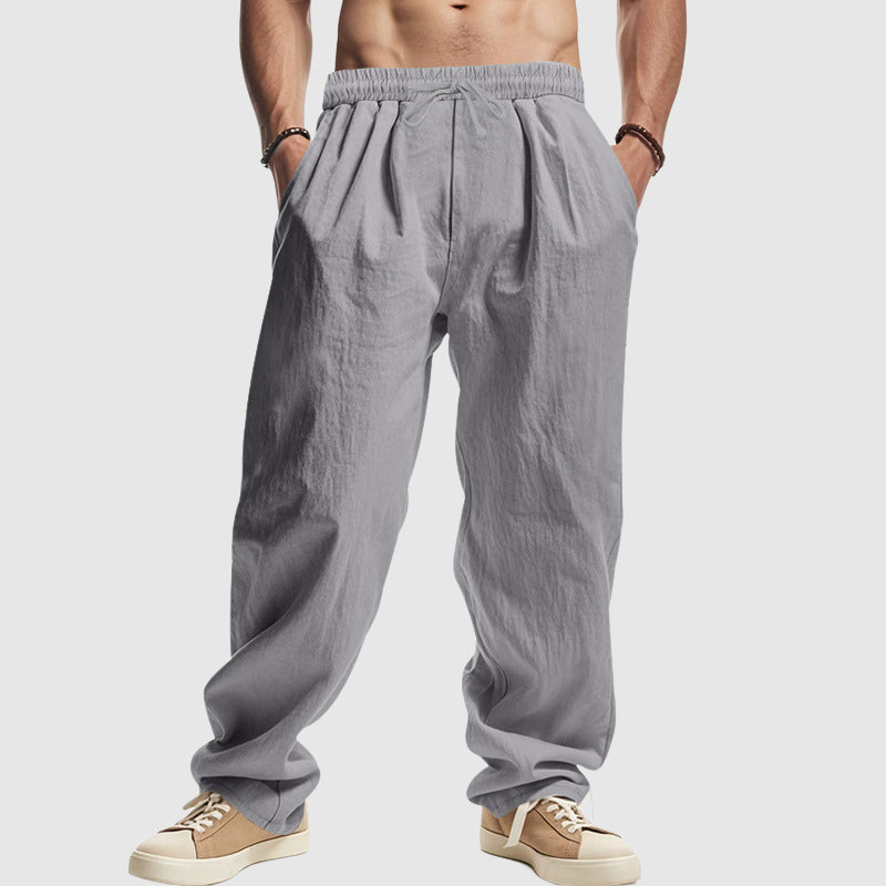 Riley - Men's Casual Linen Drawstring Trousers
