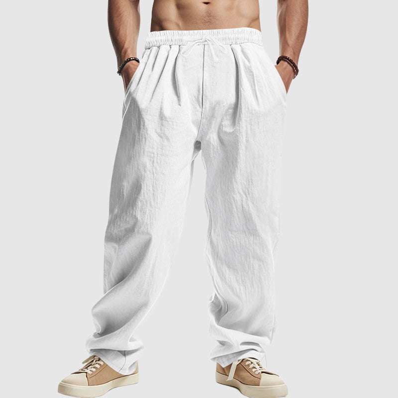 Riley - Men's Casual Linen Drawstring Trousers