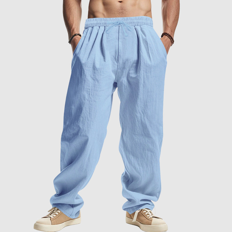 Riley - Men's Casual Linen Drawstring Trousers