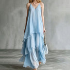 Robin - Women’s Layered Chiffon Maxi Dress