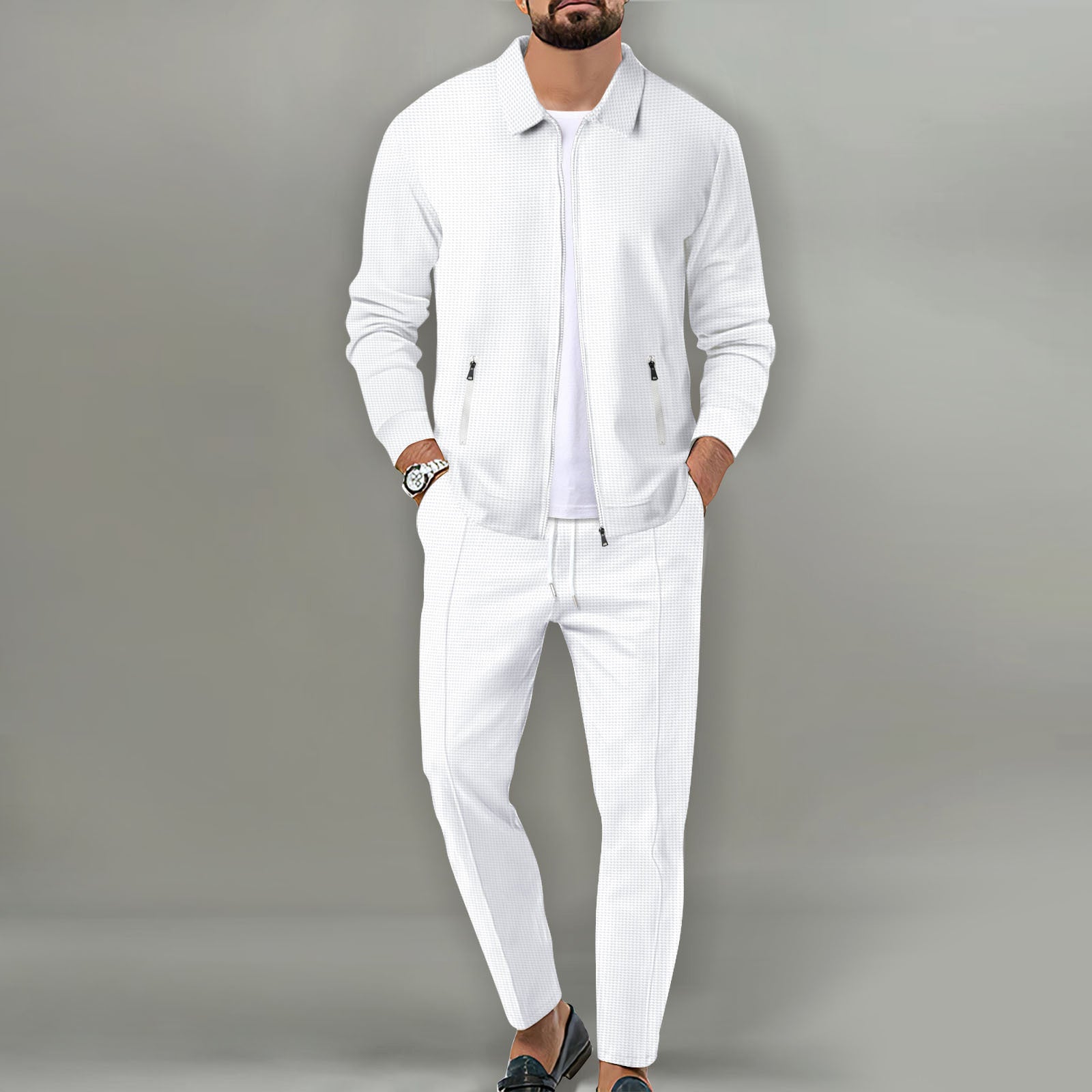 Roman - Men’s Casual Ribbed Leisure Set