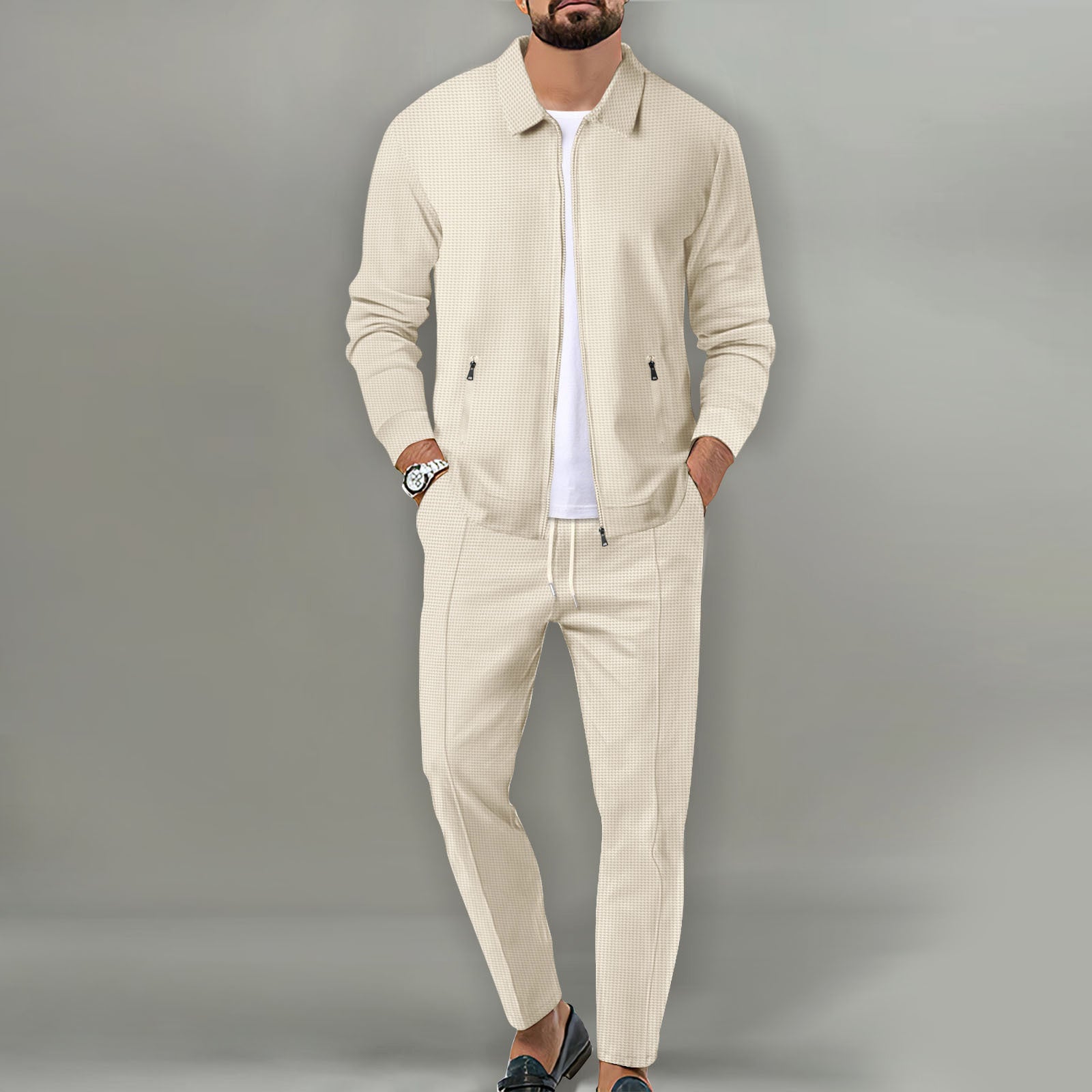 Roman - Men’s Casual Ribbed Leisure Set