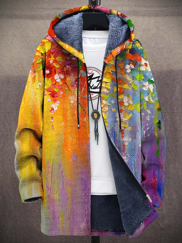 Rowan - Men's Colorblock Cardigan with Fleece-Lined Hood